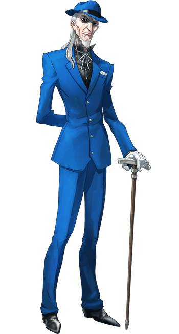 青スーツの老紳士